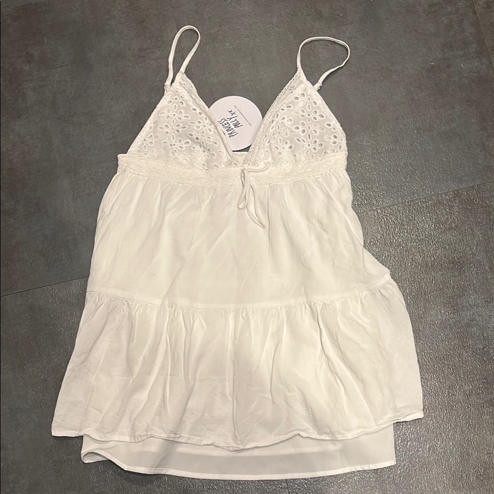 White Lace Trim Camisole